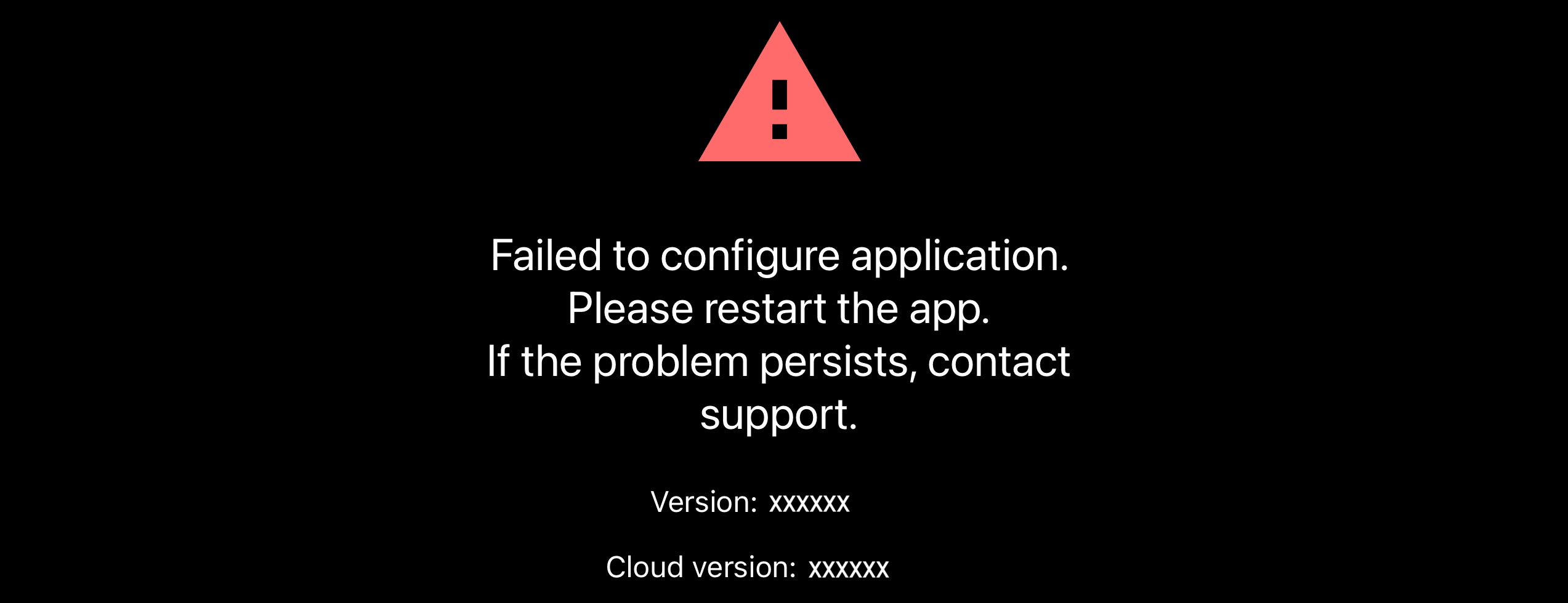 Failed to configure application error.jpeg